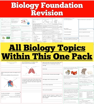 Preview of Biology Knowledge Organisers & Biology Foundation Revision | All in One Biology