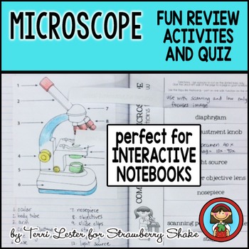 Preview of Biology Lab MICROSCOPE Interactive FUN Notebook Activities Review Homework Quiz