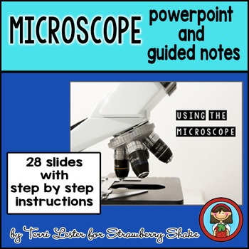 Preview of Biology Lab MICROSCOPE PowerPoint and Guided Notes w Diagram