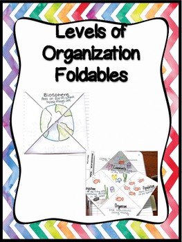 Preview of Biology Levels of Organization Foldable *INB*