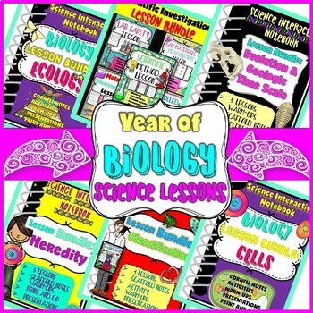 Preview of Biology Curriculum Bundle - Middle School Life Science Interactive Notebook