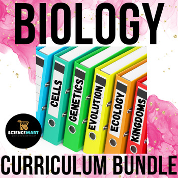 Preview of Biology Curriculum Digital YEAR Bundle- Middle School Life Science Notebook