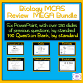Biology MCAS Review MEGA Bundle, 6 PowerPont Reviews. + Qu