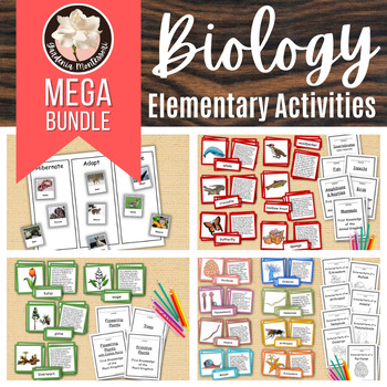 Preview of Montessori Biology MEGA BUNDLE Montessori Science Biology Corner Zoology Botany