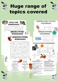 Biology: Mega Puzzle Bundle. 22 Crosswords and Wordsearche