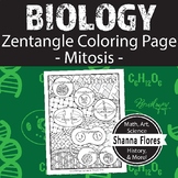Biology: Mitosis, Cell, Zen Coloring Page