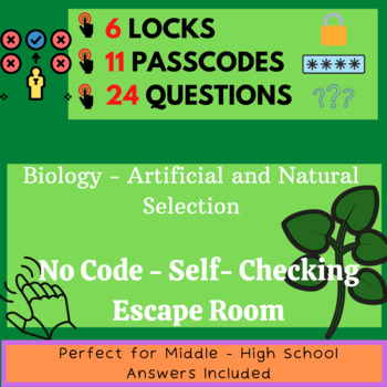Preview of Biology - Natural and Artificial Selection - Escape Room Challenge