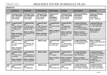 Biology Olympiad Study Plan by Biolympiads | TPT