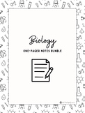 Biology One-Pager Notes Bundle