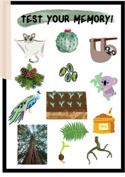 Preview of Biology Plant & Animal Memory Building Test Game with Pictures & Answers