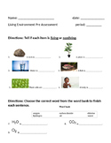 Biology Pre Assessment for English Language Learners