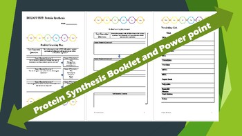 Preview of Biology: Protein Synthesis Powerpoint and Student Notes Booklet