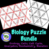 Biology Puzzle Bundle: Ecology, Biochemistry, Cells, Energ