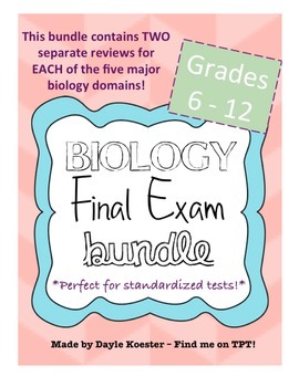 Preview of Biology EOC Review Bundle - TWO Review Options for Each Major Biology Domain