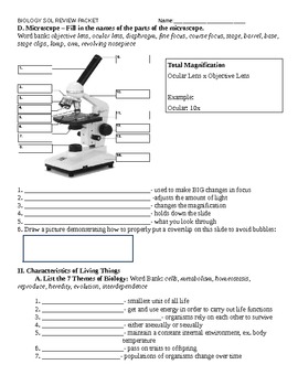 Biology SOL Review Packet by Biology and Sped | TPT