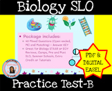 Biology PreTest PostTest Review SLO | Print and Digital EASEL