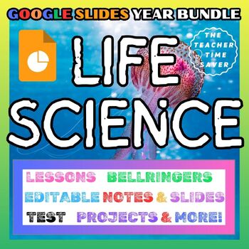 Preview of Life Science Year Bundle- Digital Google Slides Science Interactive Notebook