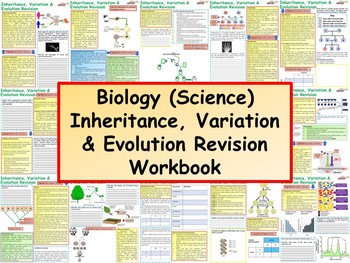 Preview of Biology (Science) Inheritance, Variation & Evolution Revision Workbook