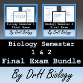 Biology Semester 1 & 2 Final Exam Bundle