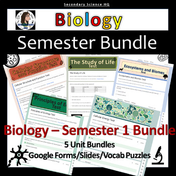 Preview of Biology Semester 1 Course Bundle