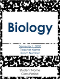 Biology Semester 1 Digital Online Interactive Notebook Template