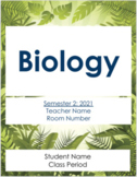 Biology Semester 2 Digital Online Interactive Notebook Template