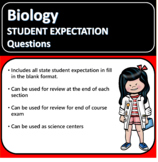Biology Student Expectations  Review Questions  for High School