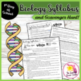 Biology Syllabus and Scavenger Hunt | First Day of School