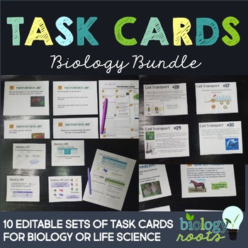 Preview of Biology Task Cards Bundle