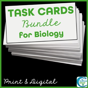 Preview of Task Cards Bundle for Biology - Print and Digital Task Card Activities