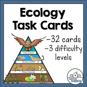Preview of Biology Task Cards: Ecology, Food Webs, Trophic Levels