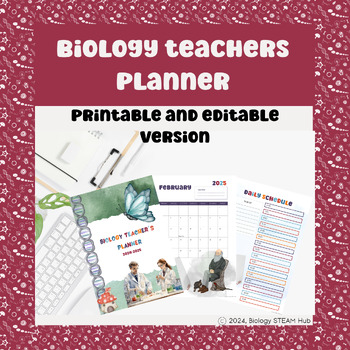 Preview of Biology Teachers planner for 2024-2025