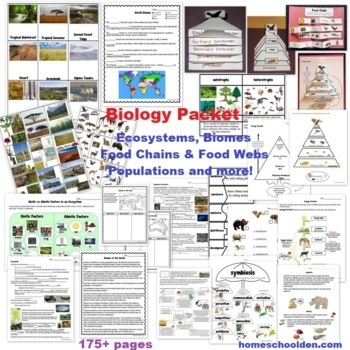 Preview of Biology Unit - Biomes, Ecosystems, Biological Relationships, Populations