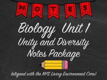 Preview of Biology Unity and Diversity Notes