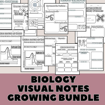 Preview of Biology Visual Notes Growing Bundle