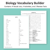 Biology Vocabulary Builder