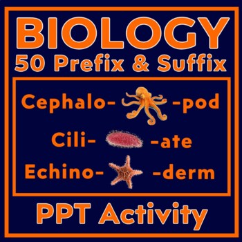 Preview of Biology Vocabulary Building Activity Mini Lessons for Prefixes and Suffixes PPT