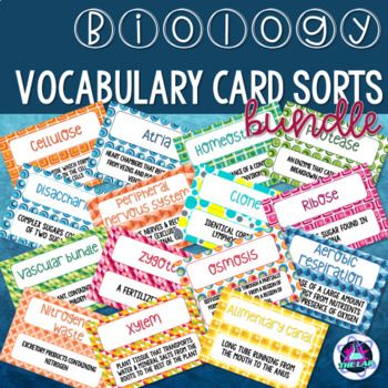 Preview of Biology Vocabulary Card Sort Bundle