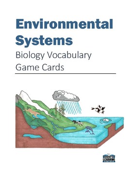 Preview of Biology Vocabulary Game Cards--Environmental Systems (Ecology)