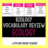 Biology Vocabulary Review Game - Ecology