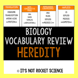 Biology Vocabulary Review Game - Genetics and Heredity