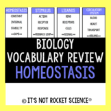 Biology Vocabulary Review Game - Homeostasis