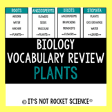 Biology Vocabulary Review Game - Plants