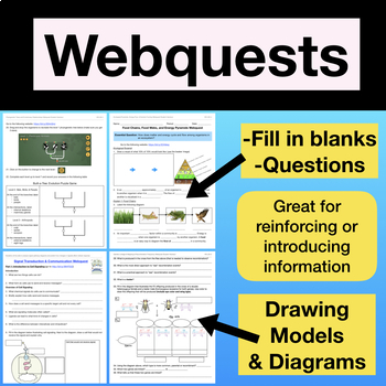 Preview of Biology Webquest & Virtual Lab / Simulation Bundle