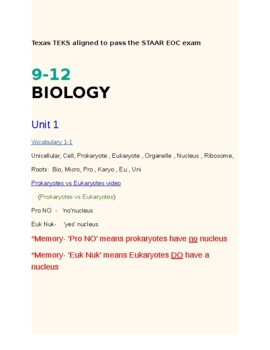 Preview of Biology Course 9-12 Full Year Notes and Practice. Interactive Hyperdoc. Remote