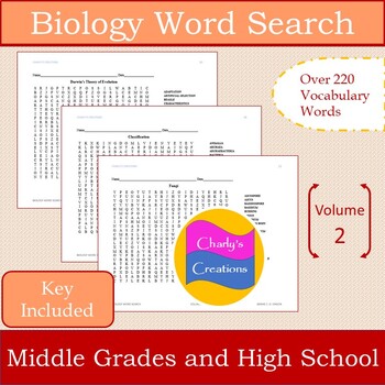Preview of Biology Word Search [10 Printable Fun Puzzles] Volume 2
