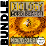 Biology Word Search Puzzles Bundle of Worksheets for Early