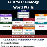 Biology Word Walls - Full Year