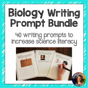 Preview of Biology Writing Prompts Year Long Bundle