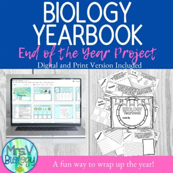 Preview of Biology Yearbook End of Year Project-Distance Learning